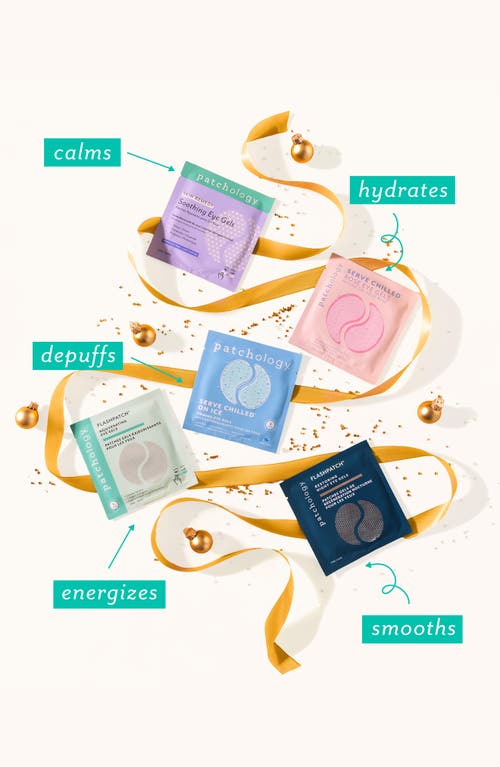 Patchology Patching All The Way Holiday Eye Gel Collection Set $21 Value In Transparent