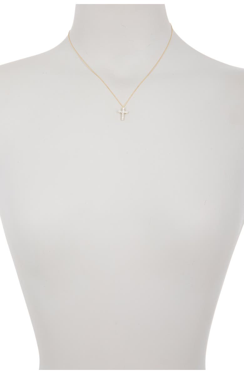 RON HAMI 14K Yellow Gold Diamond Cross Necklace - 0.32 ctw, Main, color, 