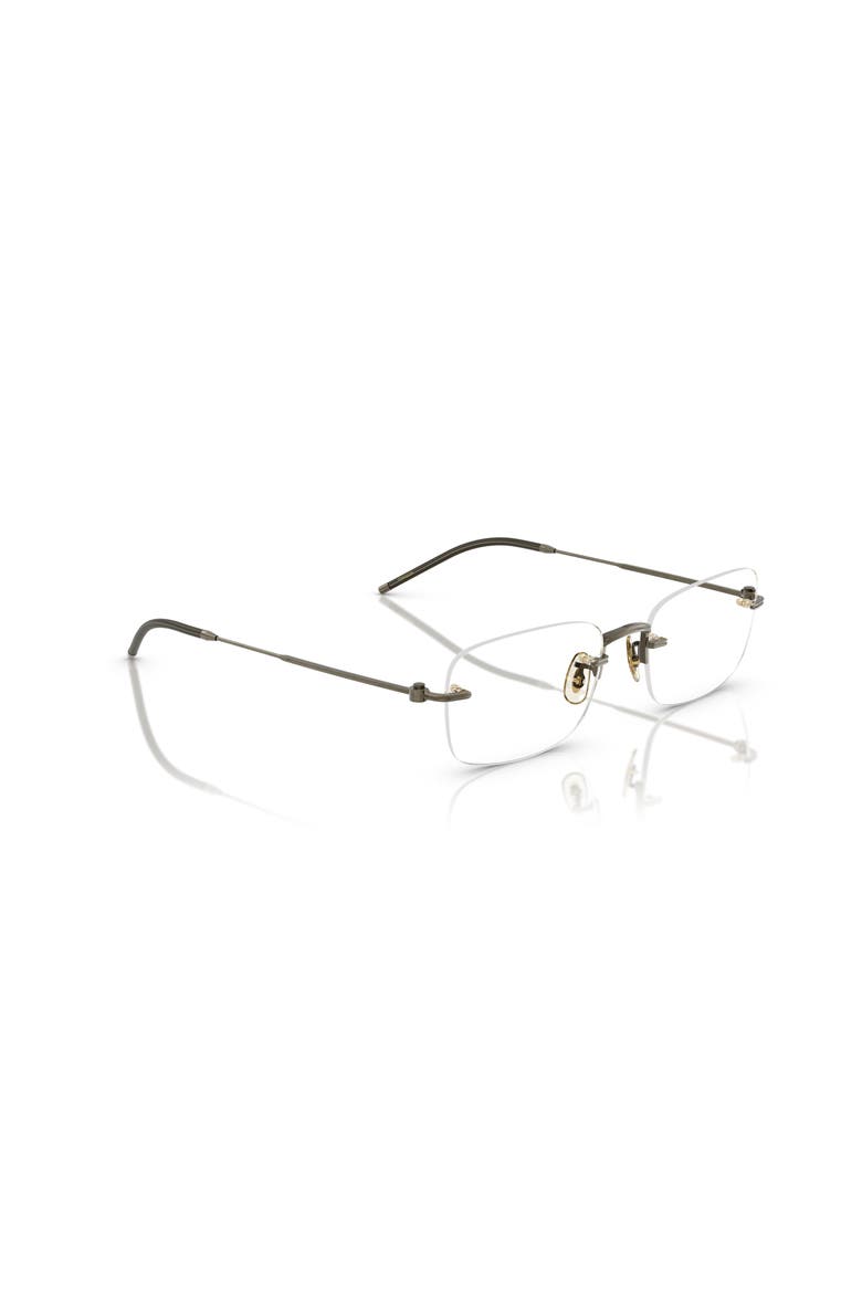 53mm Rectangle optical glasses, Alternate, color, Gold