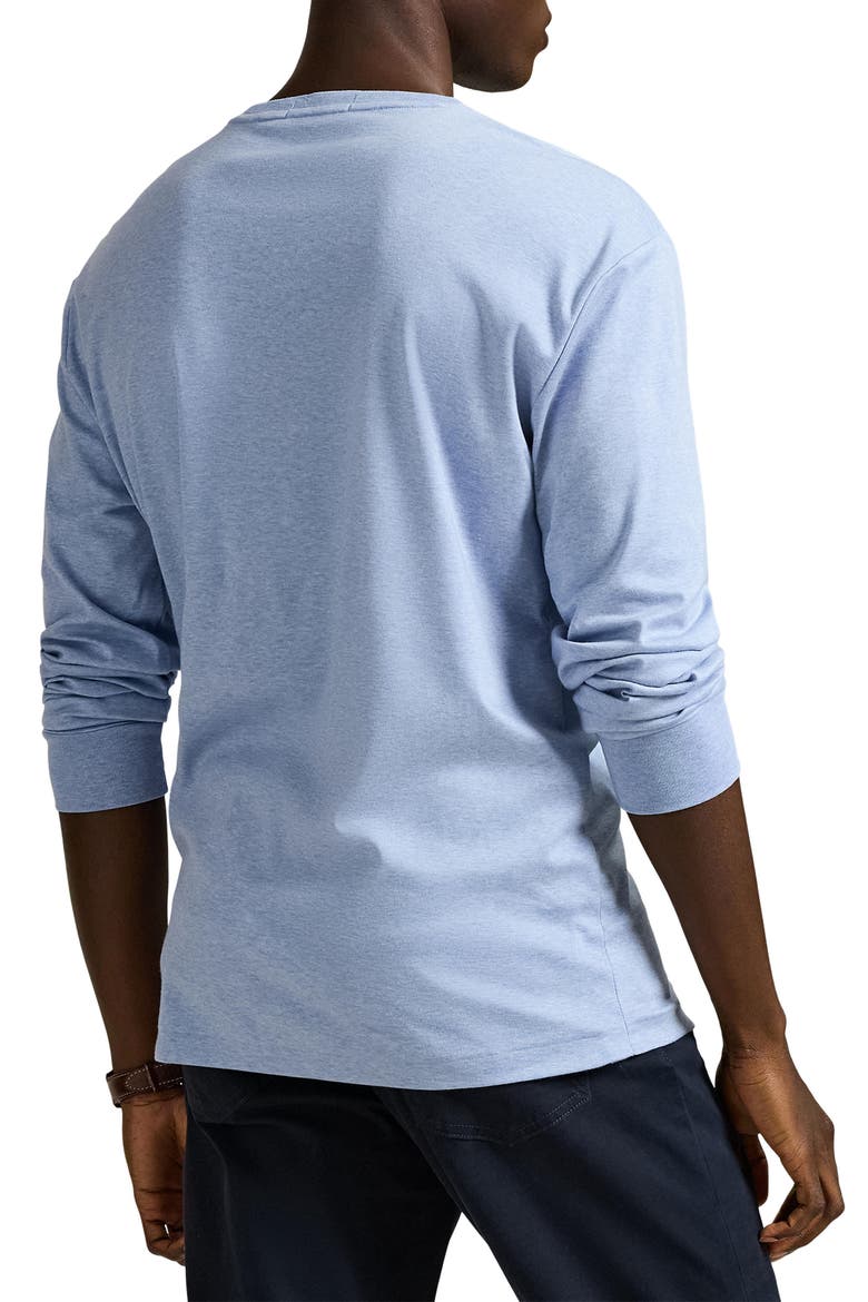 Classic Fit Long Sleeve Cotton T-Shirt, Alternate, color, BLUE HTR