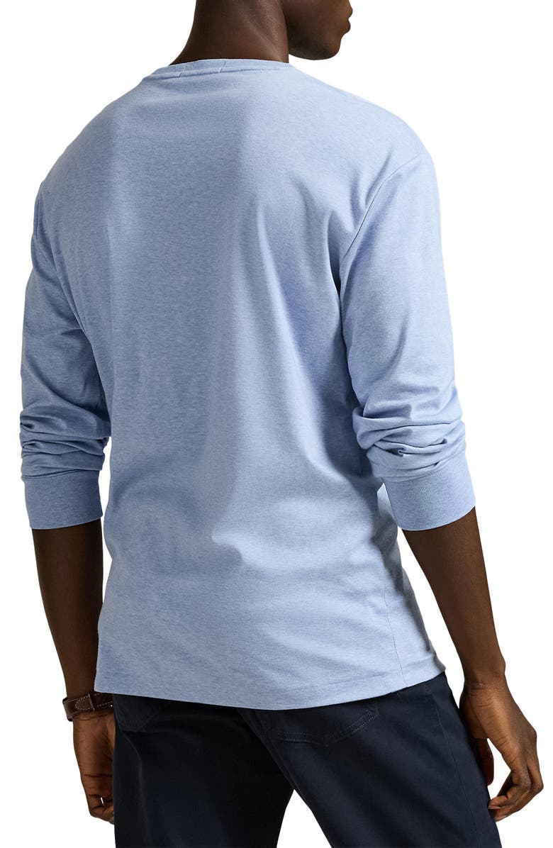 Polo Ralph Lauren Classic Fit Long Sleeve Cotton T-Shirt, Alternate, color, Isle Heather