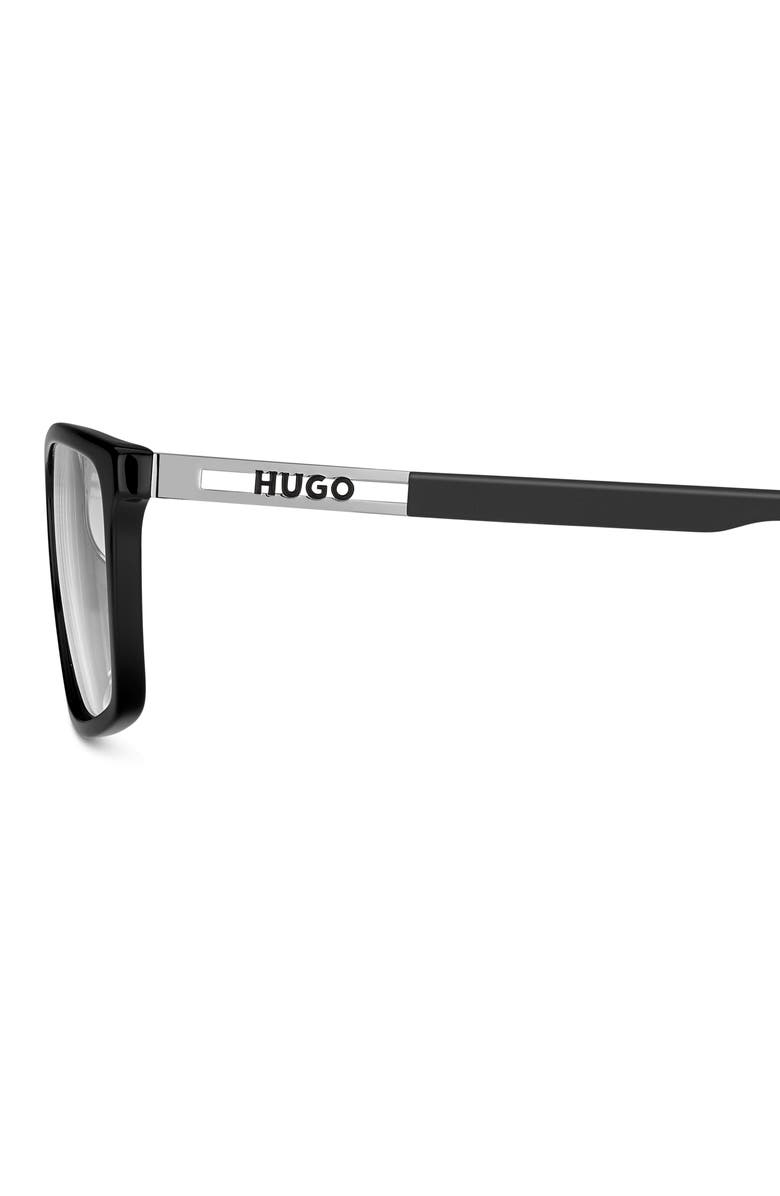 HUGO 55mm Rectangular Optical Glasses, Alternate, color, 