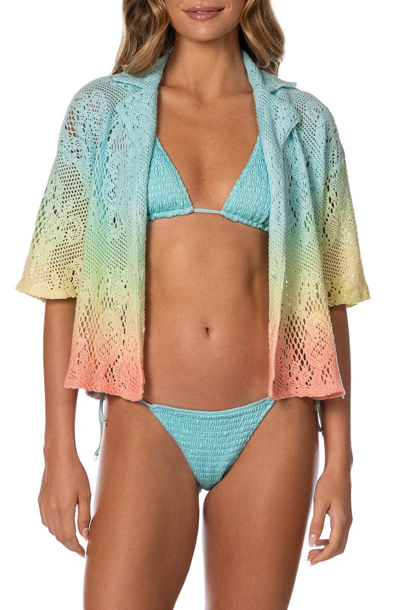 Maaji Ocean Drift Octavia Cover-Up Shirt, Main, color, Light/ Pastel Blue