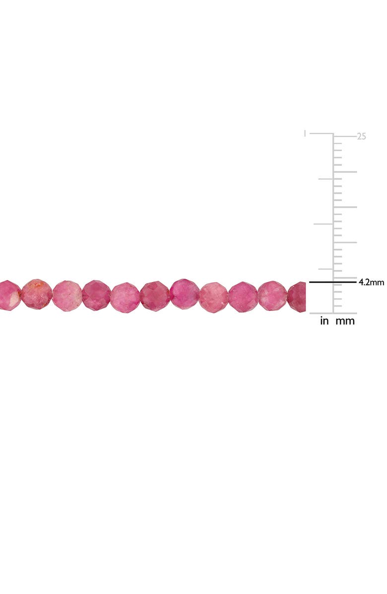 DELMAR Pink Tourmaline Beaded Necklace & Bracelet Set, Alternate, color, Pink