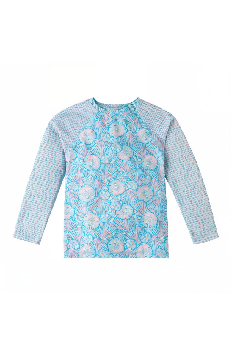 UV Skinz Zippy Long Sleeve Sun & Swim Shirt, Main, color, Candy Shells & Stripes