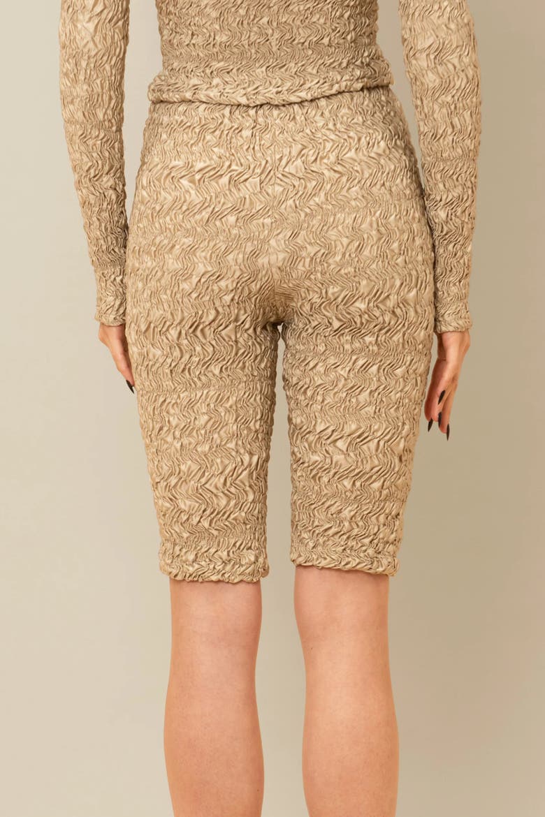 Blair Cozy Elevated Fitted Long Shorts, Alternate, color, Dark Champagne