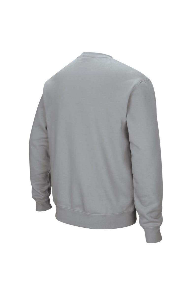 COLOSSEUM Men's Colosseum Heathered Gray Clemson Tigers Arch & Logo Crew Neck Sweatshirt, Alternate, color, Heather Gray