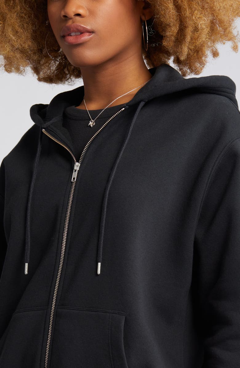 BP. Oversize Cotton Blend Zip-Up Hoodie, Alternate, color,