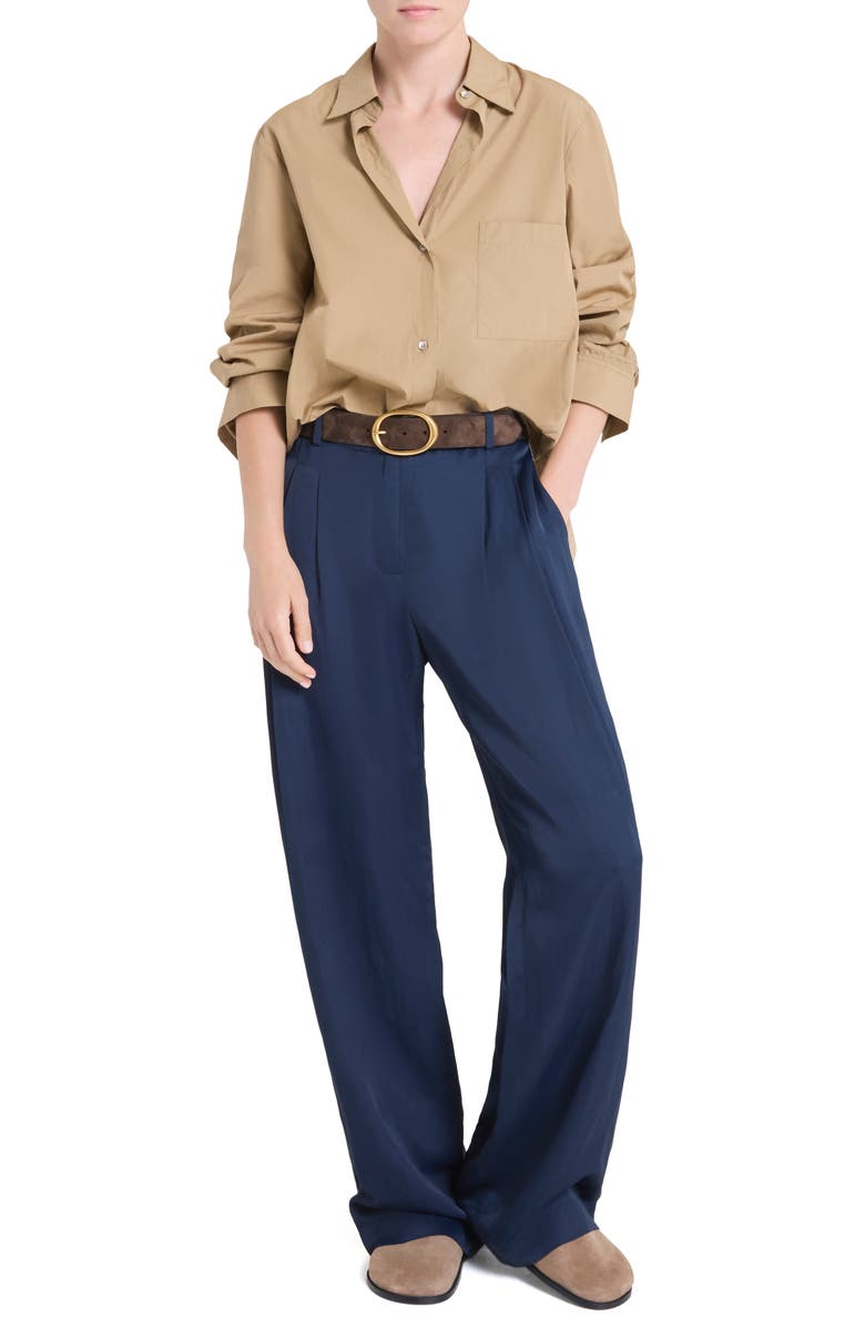 TWP Next Morning Cotton Button-Up Shirt, Alternate, color, Petrified Oak