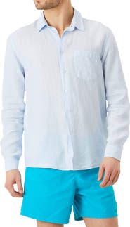 Vilebrequin Classic Fit Linen Button-Up Shirt