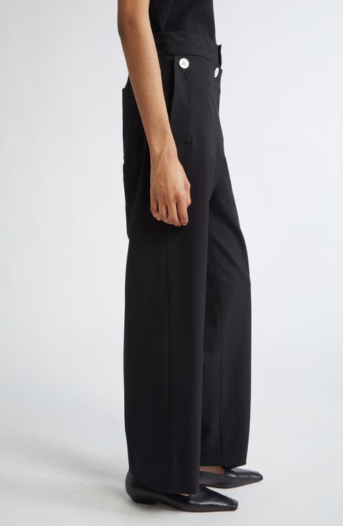 Proenza Schouler Oliver Sailor Wool Gabardine Pants In Black