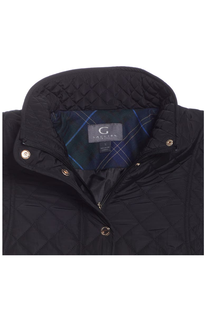 Quilted Stand Collar Jacket, Alternate, color, BLACK