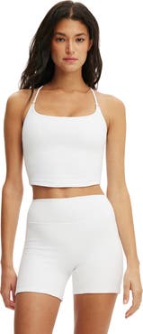COTTON ON BODY Women's Active Ultra Soft Cropped Twist Back Tank