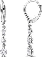 Created Forever Sterling Silver Lab Grown Diamond Drop Earrings