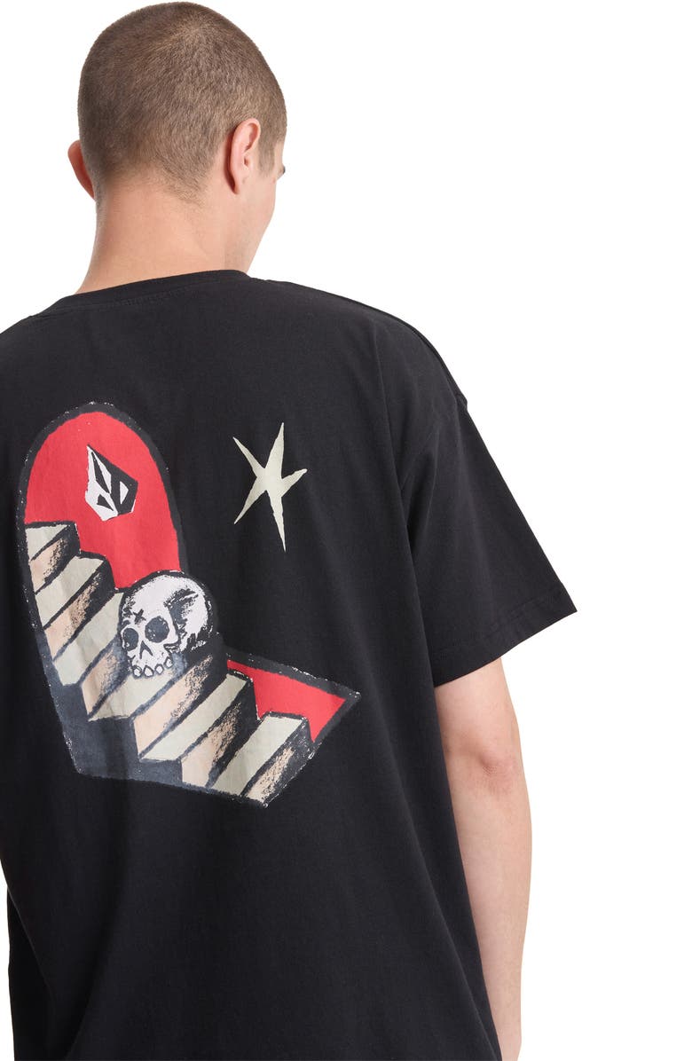 Volcom x Seth Conboy Embroidered Graphic T-Shirt, Alternate, color, Black