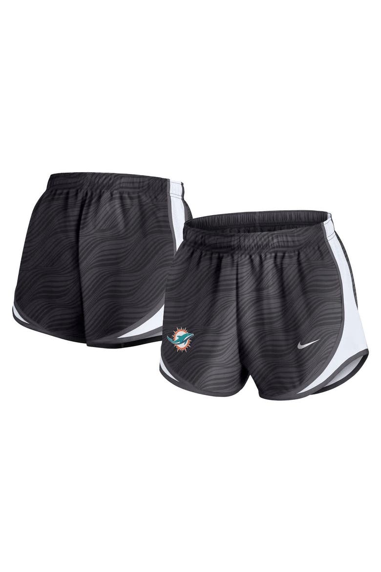 Women's Nike Anthracite Miami Dolphins Tempo Performance Shorts, Main, color, Anthracite