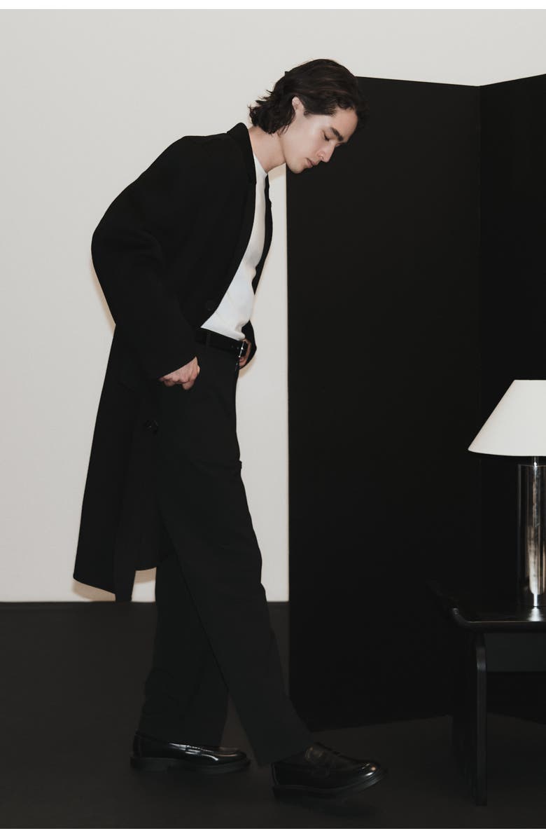 H&M Loose-fit four-way stretch chinos, Alternate, color, Black