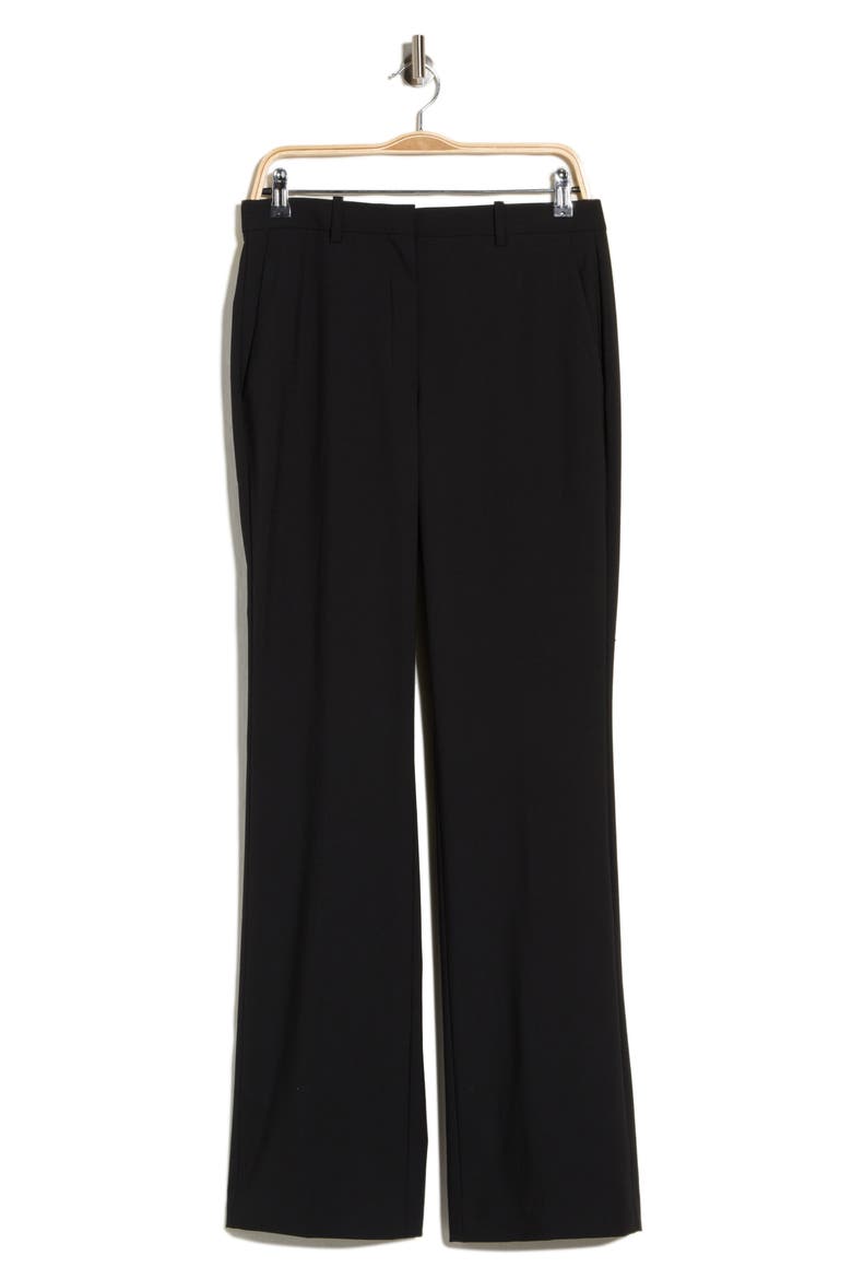 Slim Flare Stretchy Wool Trousers, Main, color, BLACK
