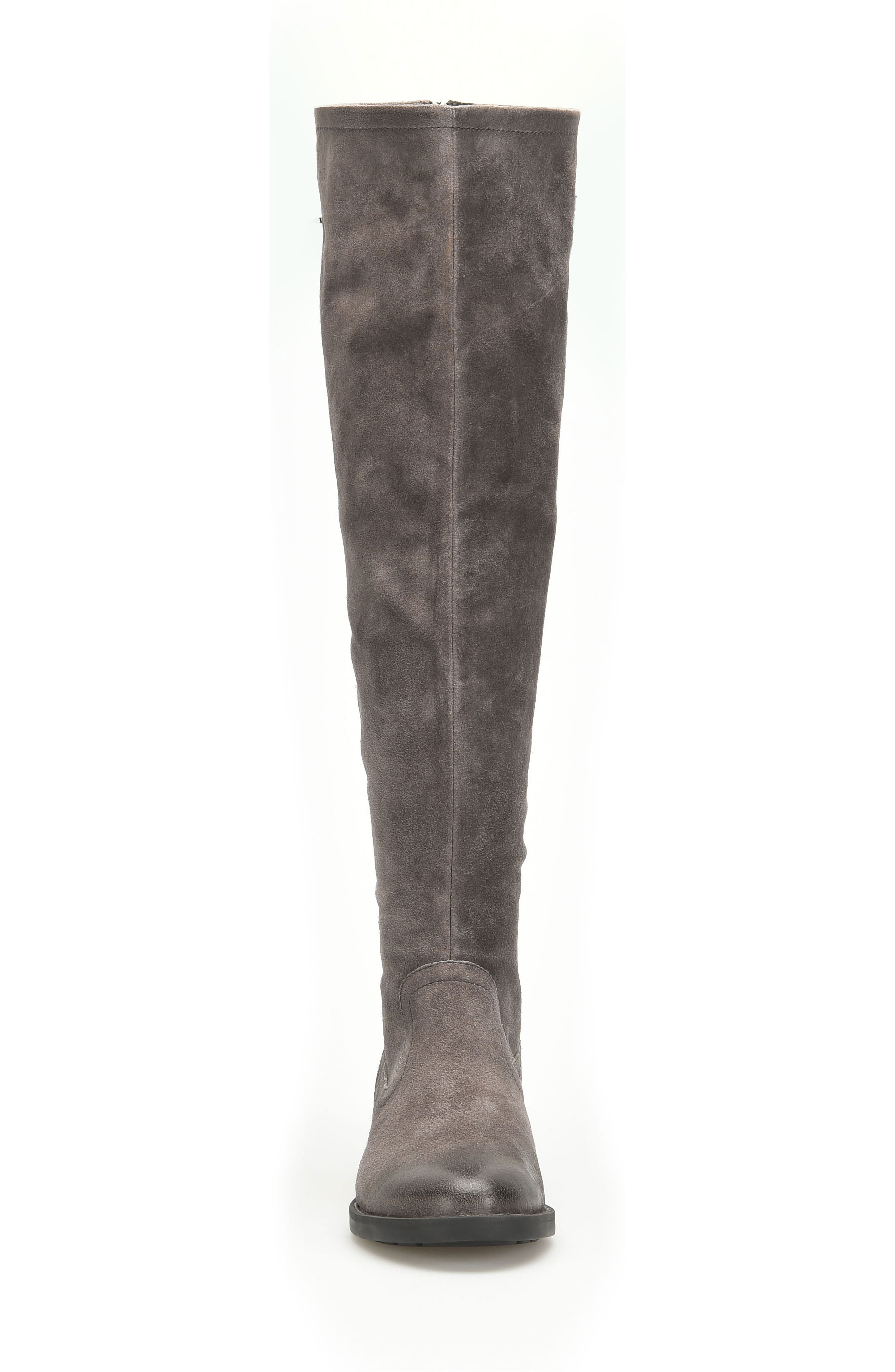 Borman Over the Knee Boot, Alternate, color, DARK GREY DISTRESSED LEATHER
