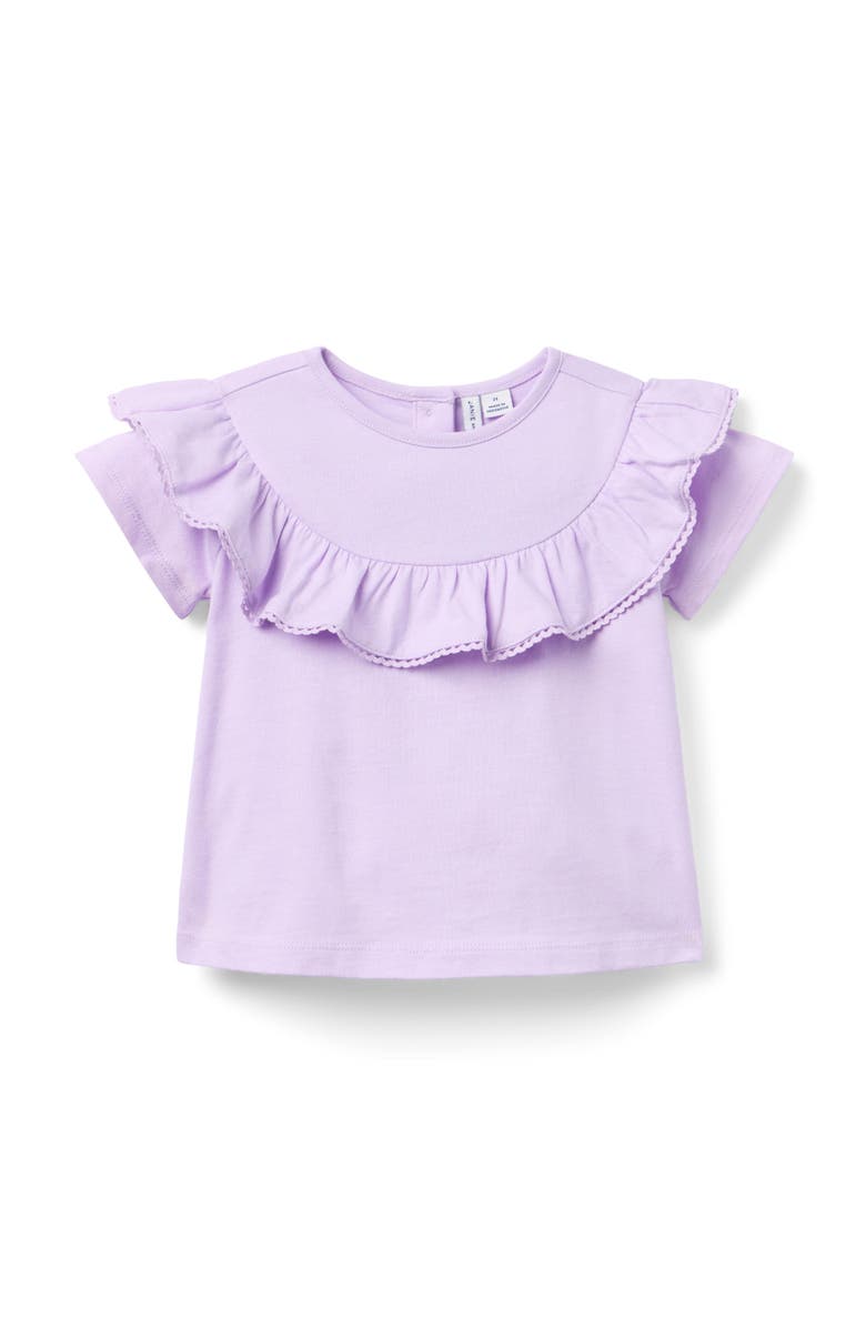 Janie and Jack Ruffle Top, Main, color, Purple
