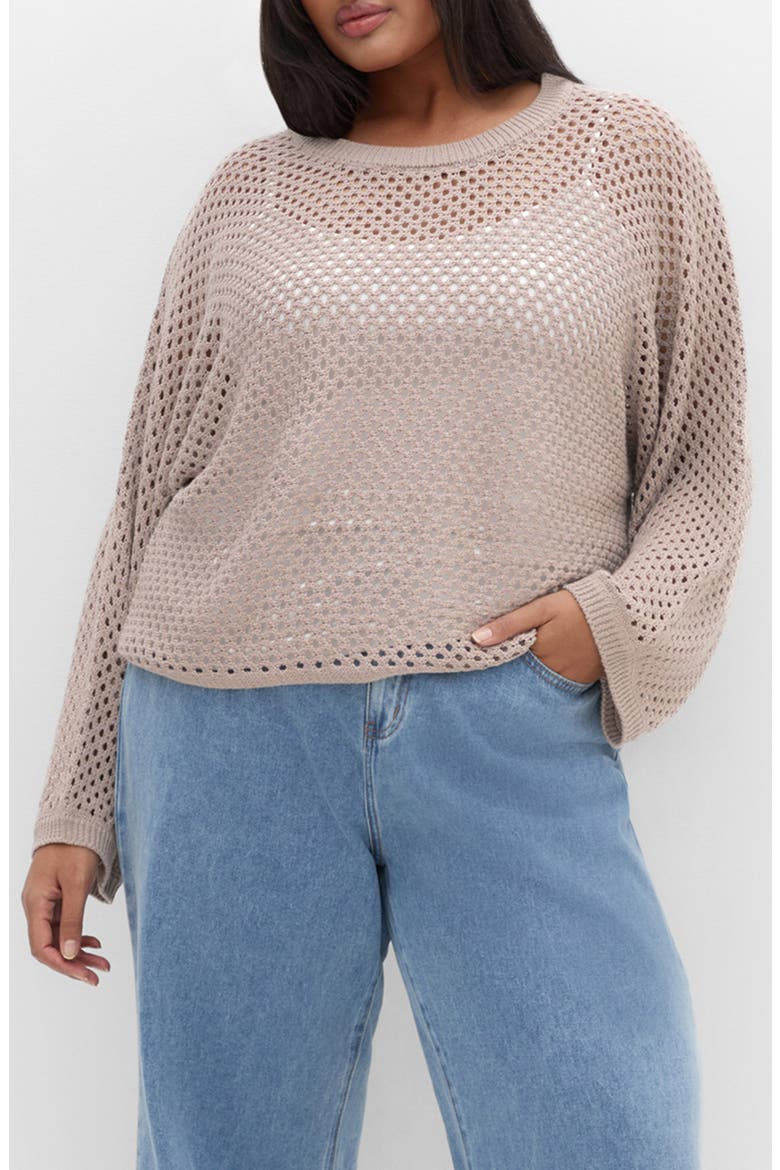 Open Stitch Sweater, Main, color, STONE