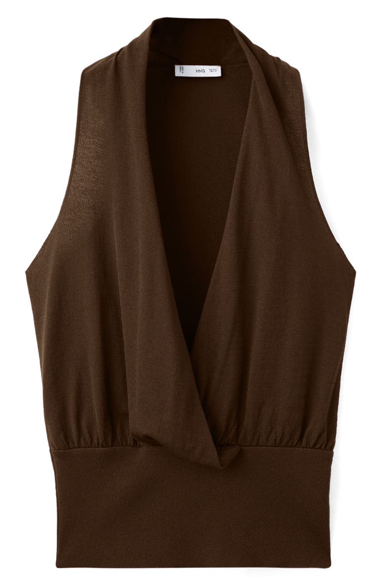 MANGO Plunge Neck Sweater Vest, Alternate, color, 
