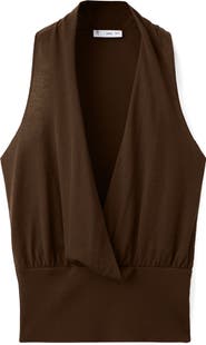 MANGO Plunge Neck Sweater Vest
