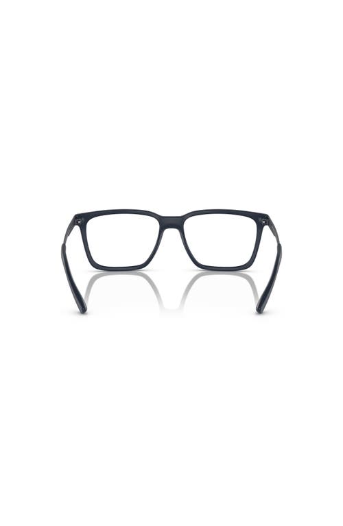 Armani Exchange 55mm Rectangle Optical Glasses In Blue