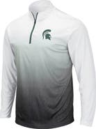 COLOSSEUM Men's Colosseum Gray Michigan State Spartans Magic Team Logo Quarter-Zip Jacket