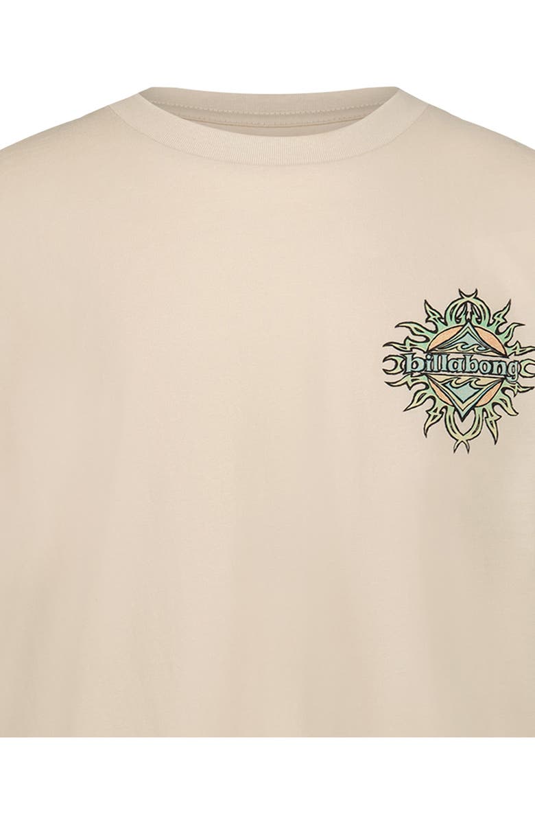Billabong Kids' Solar Flare Cotton Graphic T-Shirt, Alternate, color, Chino