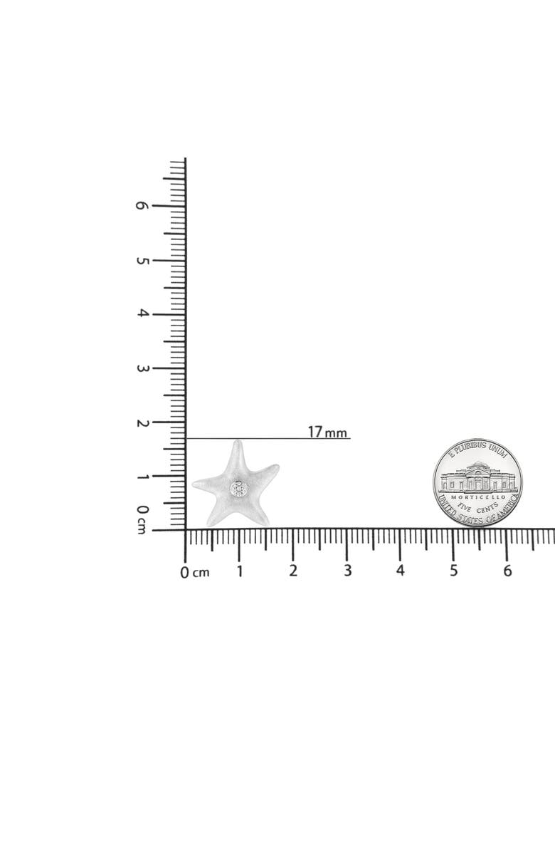 Haus of Brilliance .925 Sterling Silver Prong Set Diamond Accent Starfish Pendant Necklace, Alternate, color, White