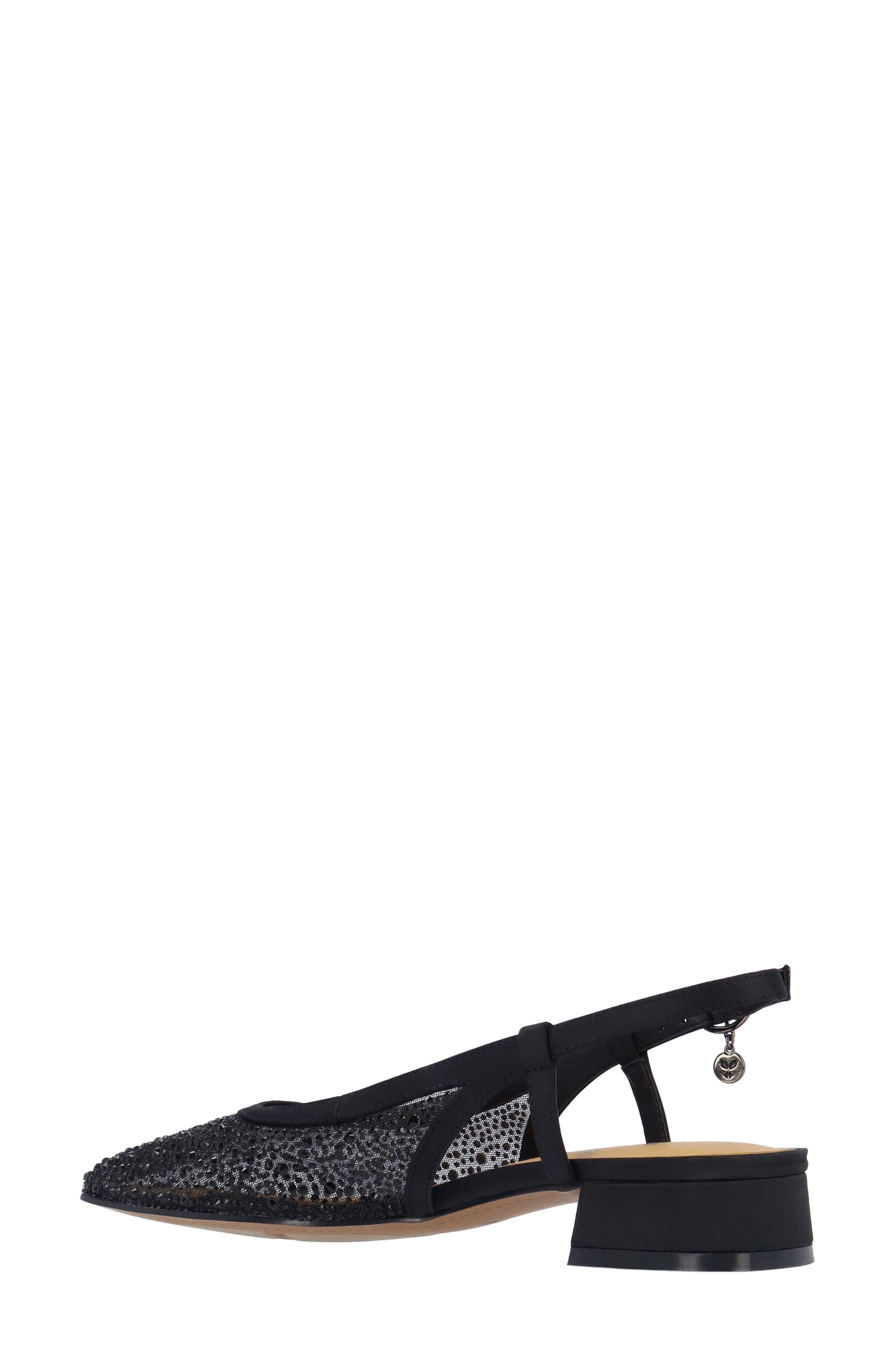 J. Reneé Layton Slingback Flat, Alternate, color, Black