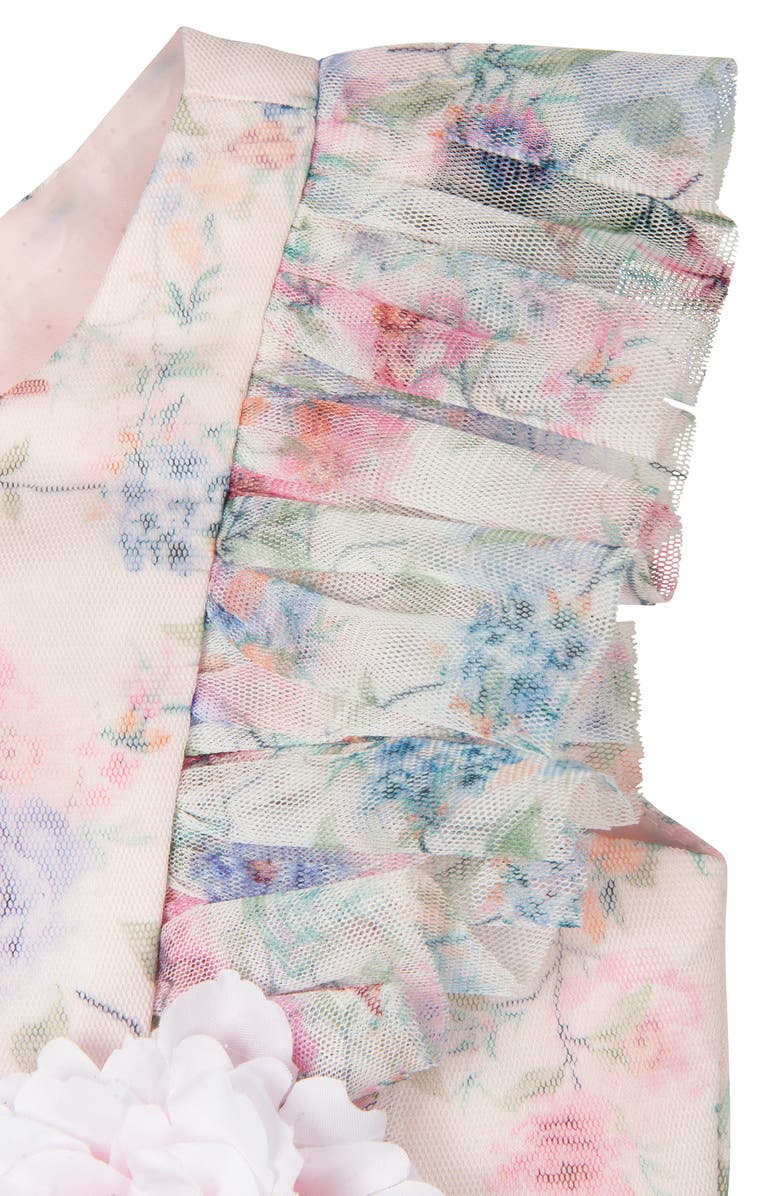 Rare Editions Kids' Floral Mesh Dress, Alternate, color,