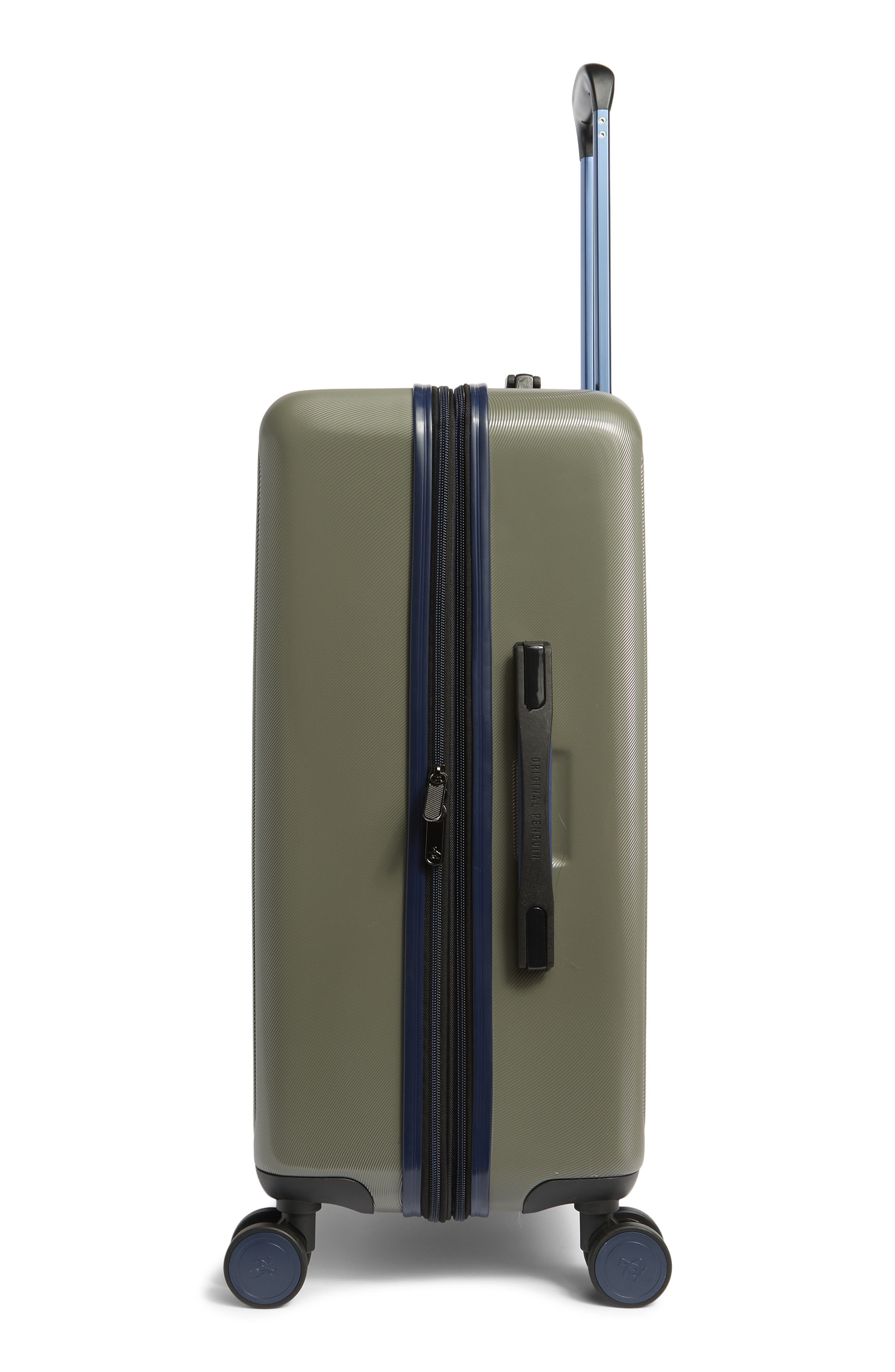 Original Penguin Finnes 25-Inch Hardside Spinner Luggage, Alternate, color, Dusty Olive