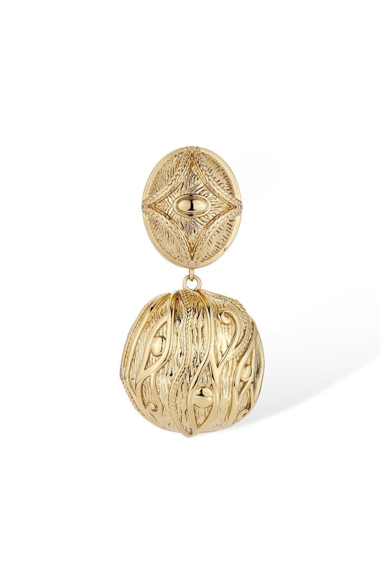 Amulet Eye Earrings, Alternate, color, Gold
