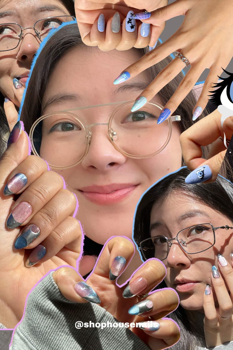 Titanium Jelly Press On Nail By Jade Roland, Alternate, color, Metallic Silver