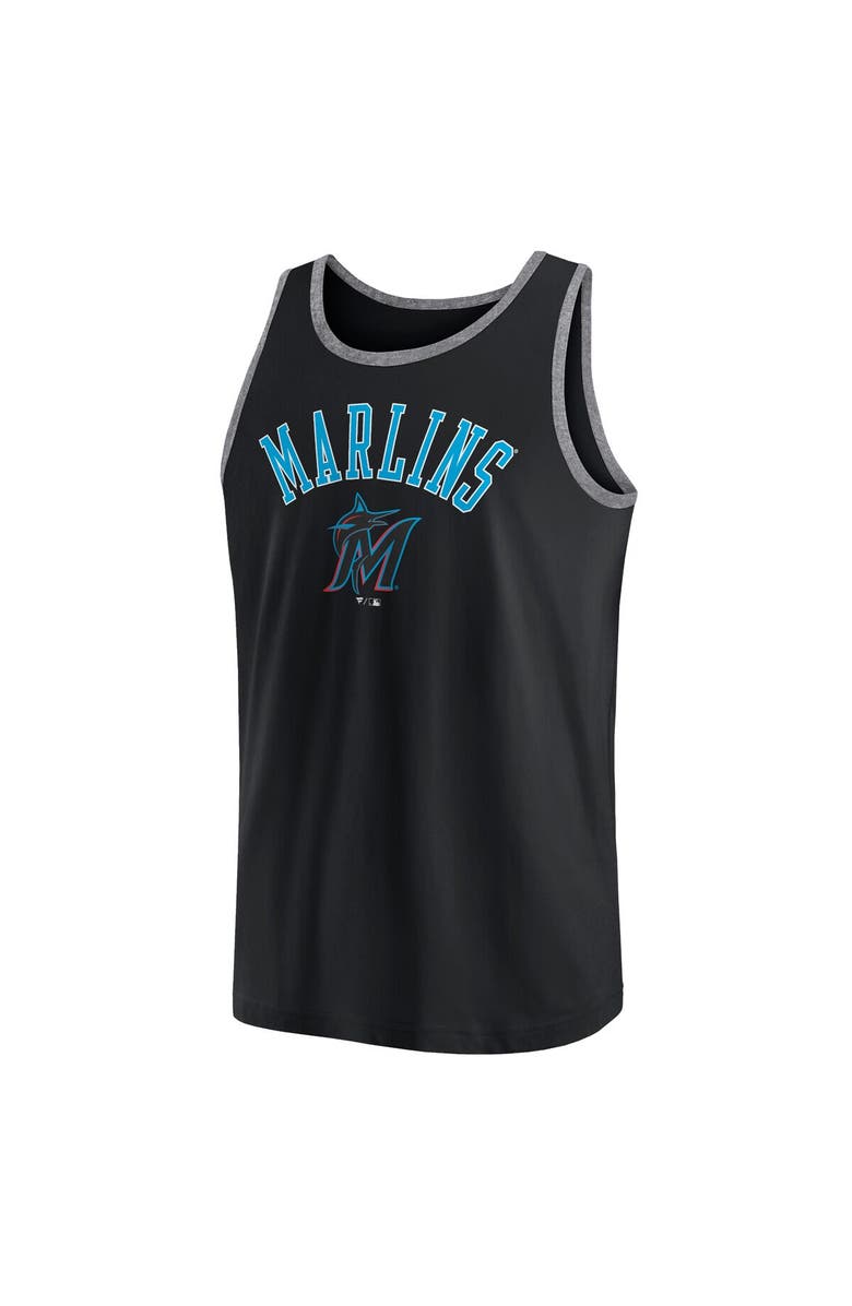 FANATICS Men's Fanatics Black Miami Marlins Bet Tank Top, Alternate, color, 