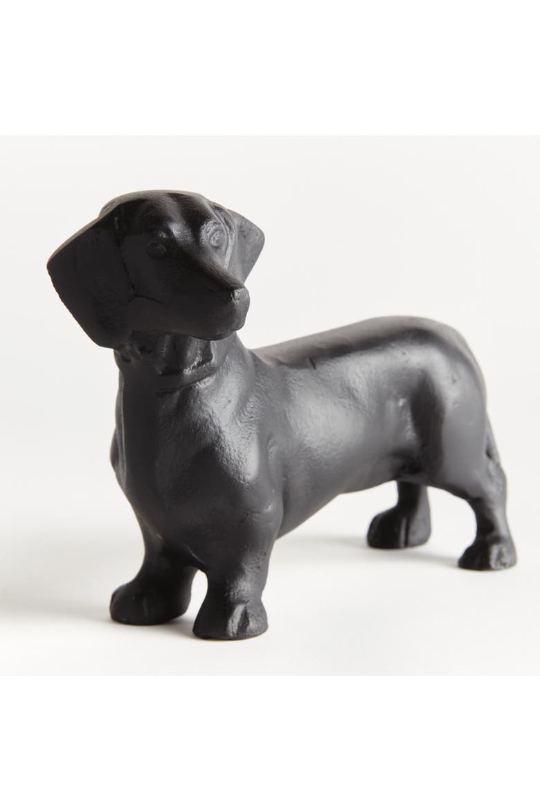 Loki Dog Black Cast Aluminum Decorative Figurine 6" x 8.5", Alternate, color, Black