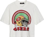 Junk Food 49ers Game Time Crop Cotton Graphic T-Shirt