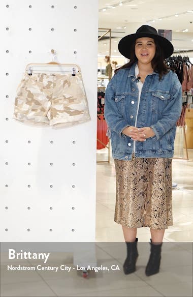 Sanctuary Camo Print Stretch Cotton Squad Shorts (Women) | Nordstromrack