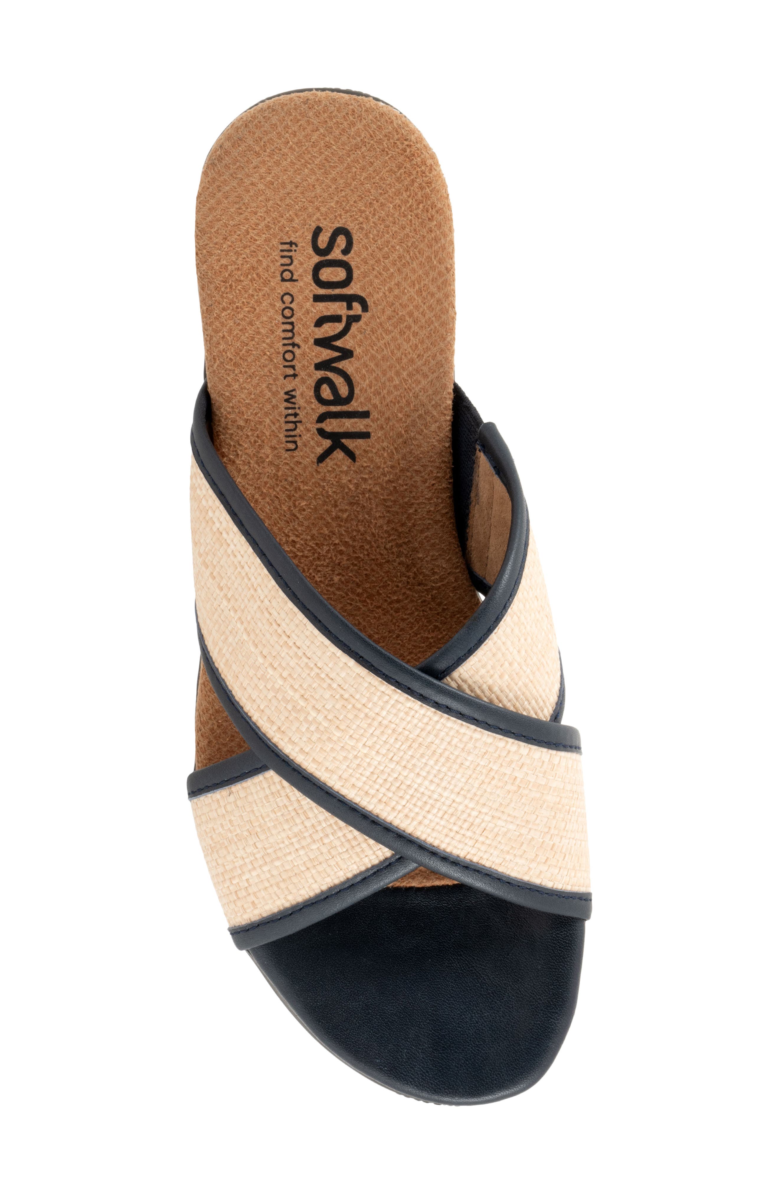 SoftWalk<sup>®</sup> Tillman 6.0 Slide Sandal, Alternate, color, Navy
