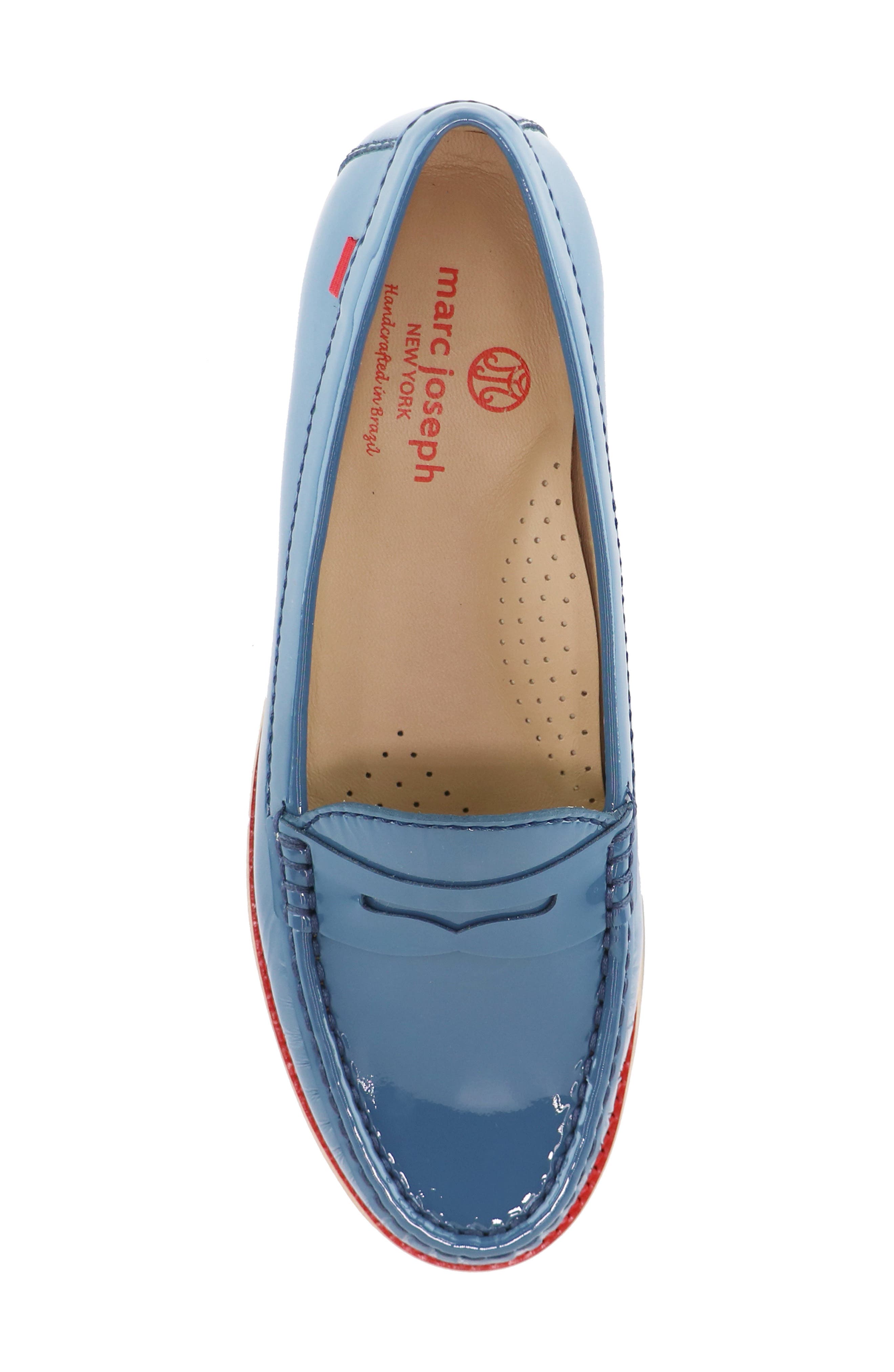 East Village Penny Loafer, Alternate, color, ATLANTIC BLUE SOFT PATENT