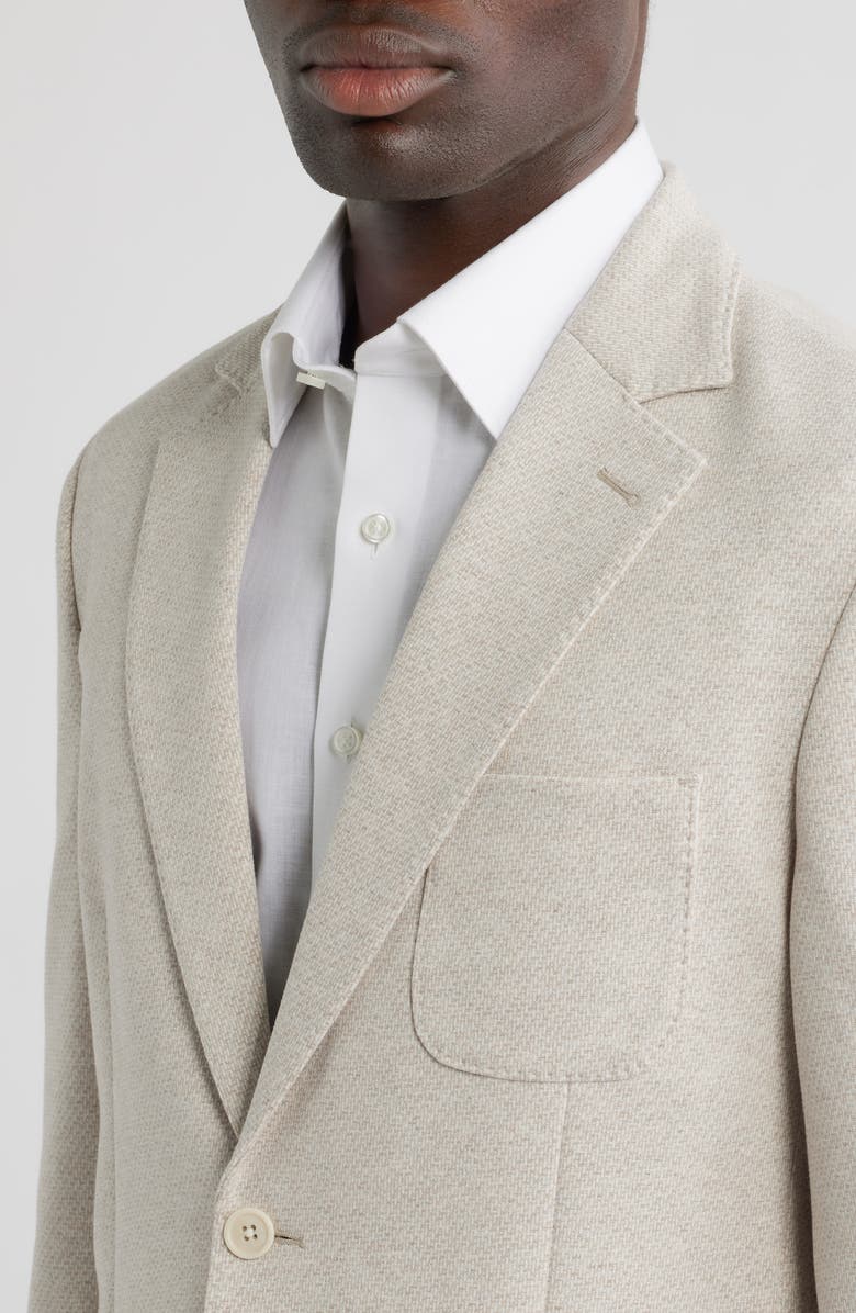 Nordstrom Henrik Trim Fit Tan Brushed Piqué Sport Coat, Alternate, color, Tan Pinguino Jacquard
