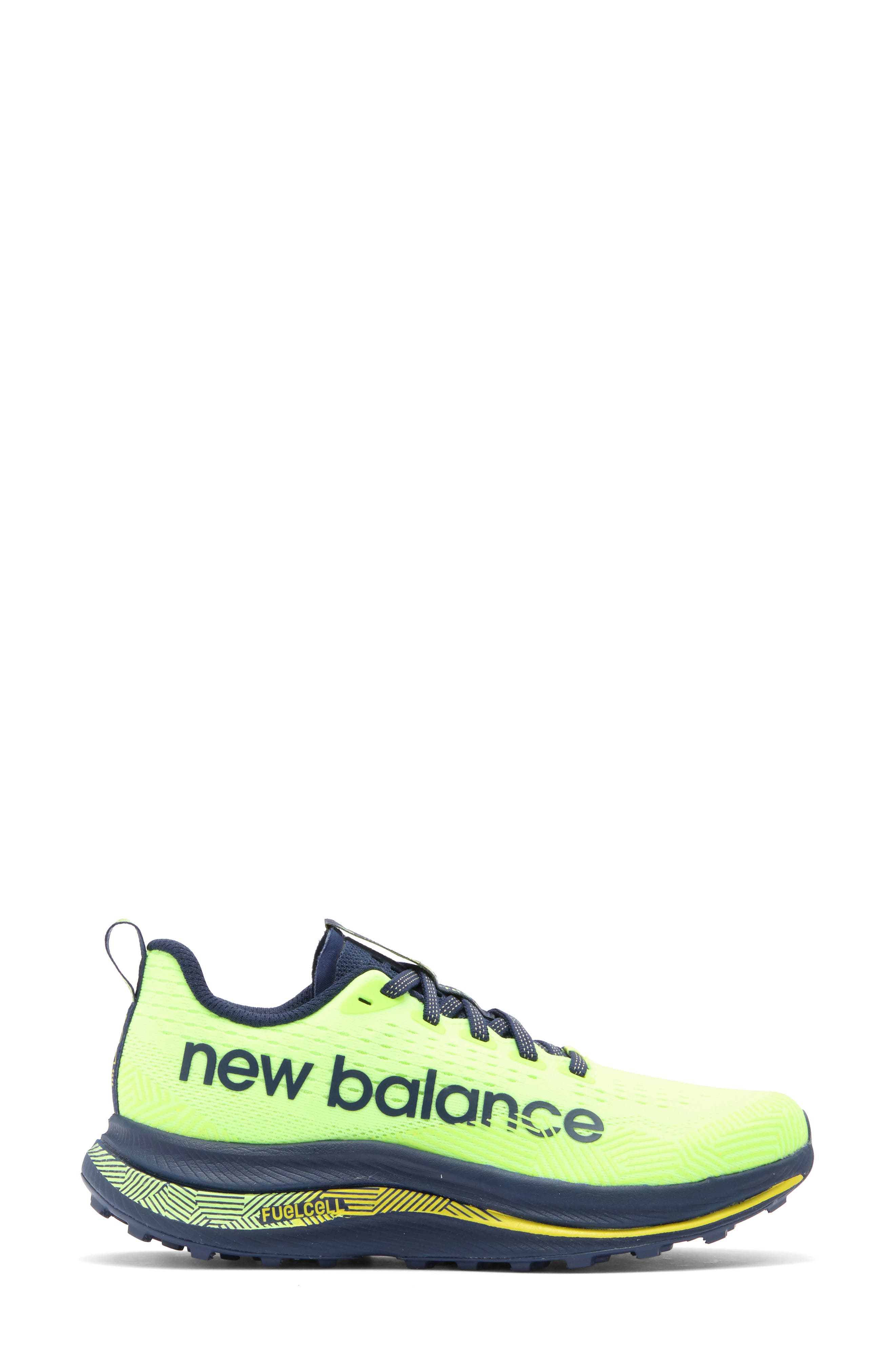 New Balance Tektrel Sneaker, Alternate, color, Bleached Lime Glo/ Nb Navy