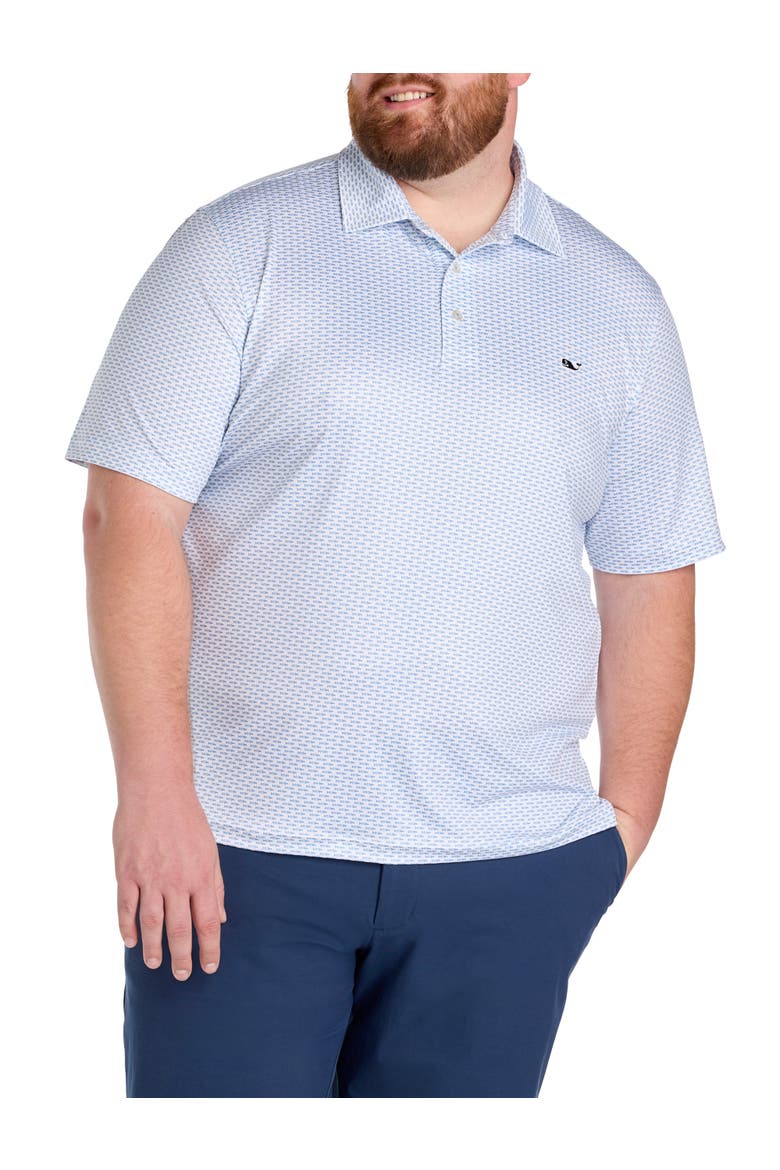 Big & Tall Printed Sankaty Performance Polo Shirt, Main, color, MICRO BARRACUDA