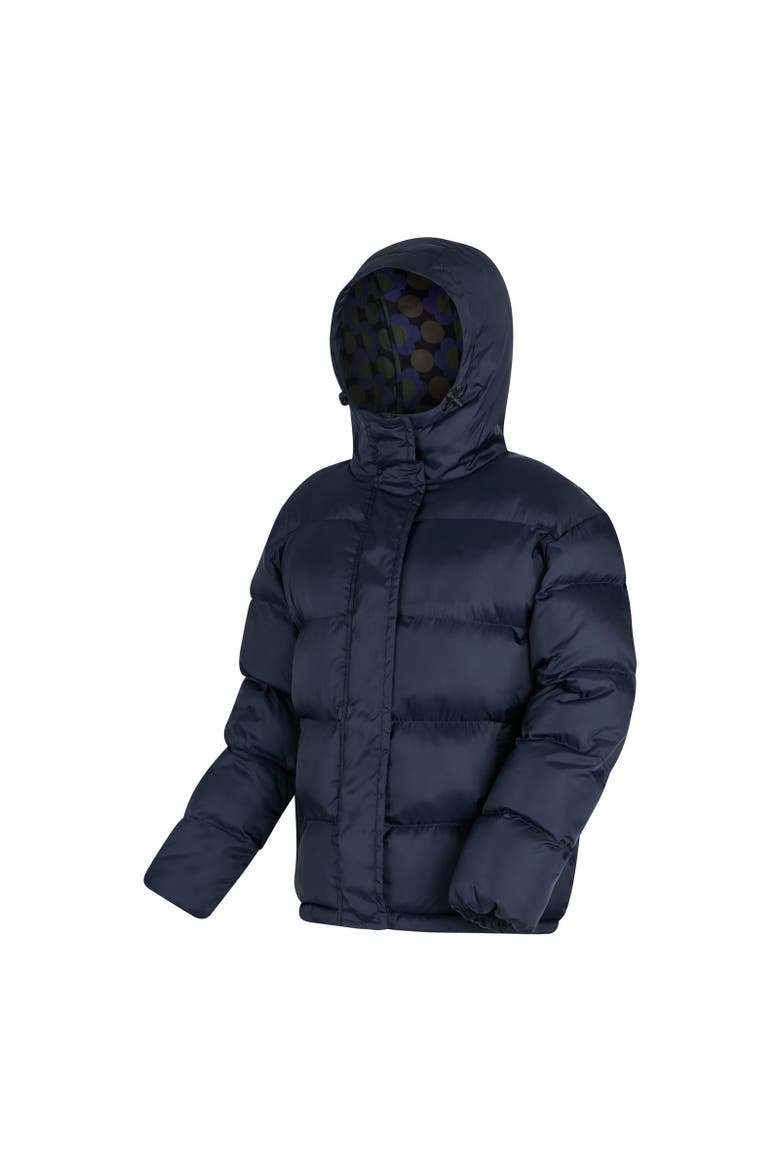 Orla Kiely Flowers Quilted Oversized Jacket, Alternate, color, Navy