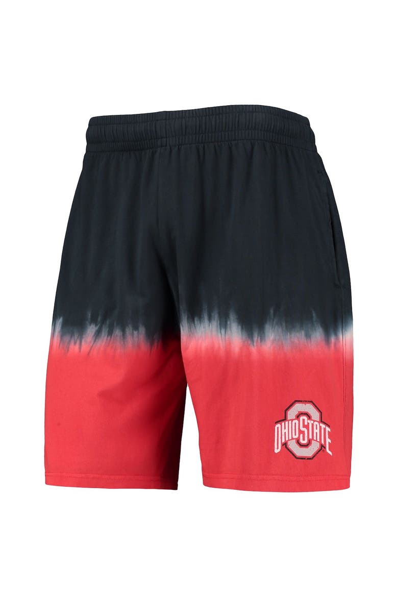 Men's Mitchell & Ness Black/Scarlet Ohio State Buckeyes Tie-Dye Shorts, Alternate, color, Black