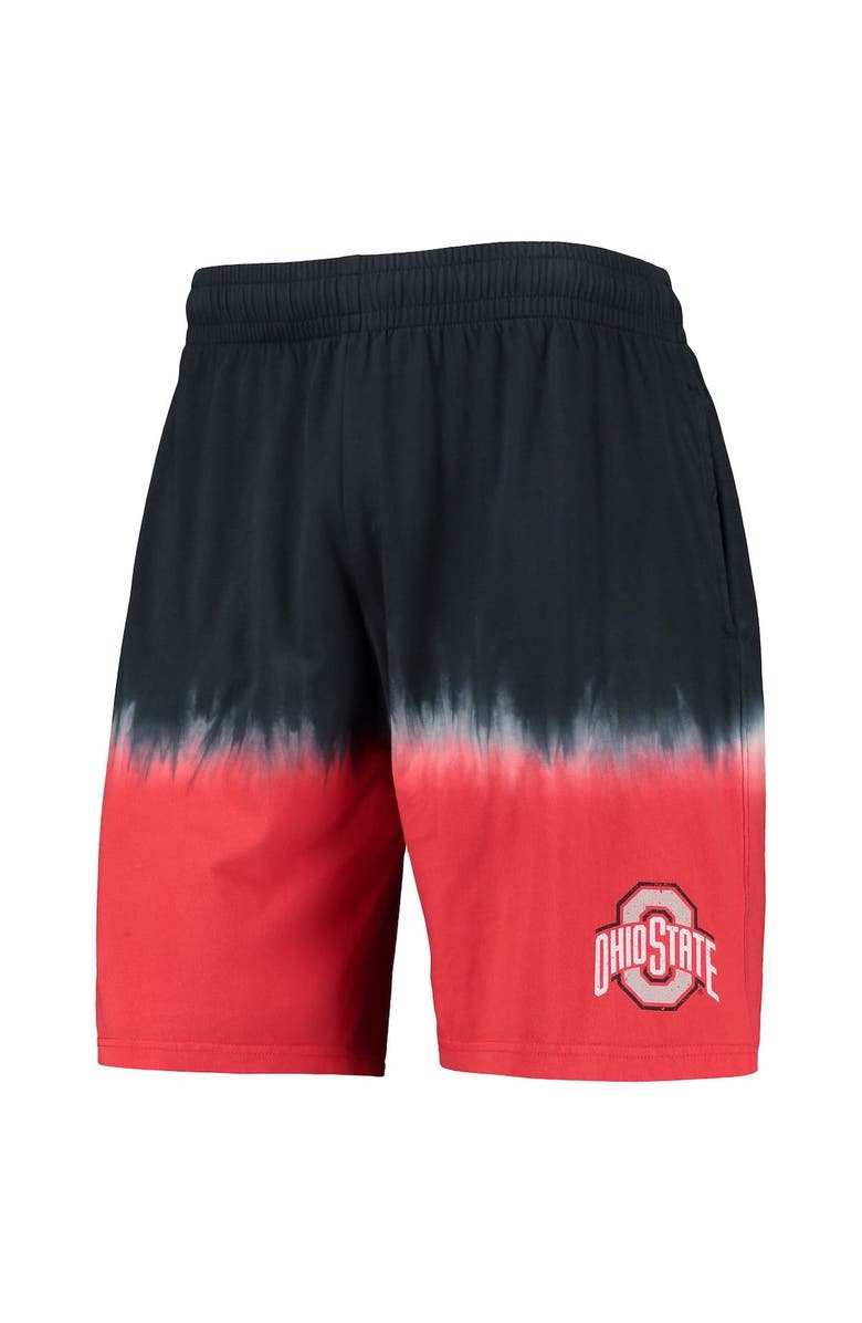 Mitchell & Ness Men's Mitchell & Ness Black/Scarlet Ohio State Buckeyes Tie-Dye Shorts, Alternate, color, Black