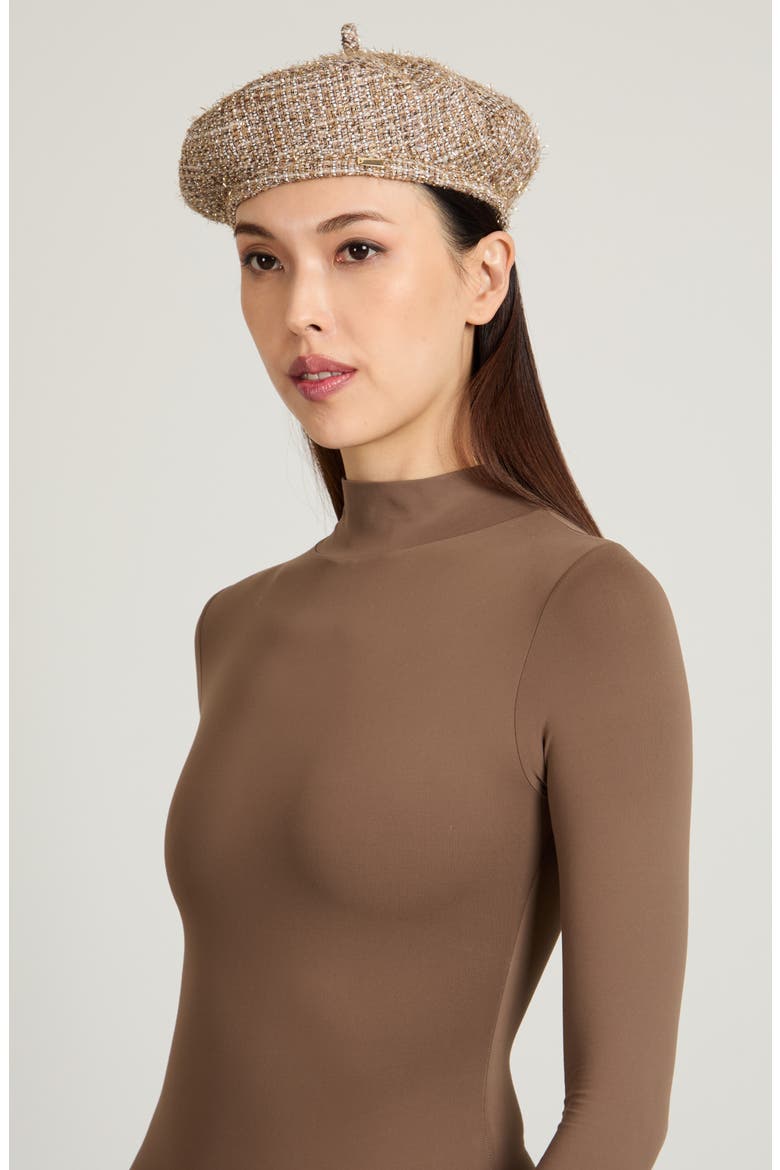 Carter Tweed Beret, Alternate, color, CAMEL/ GOLD