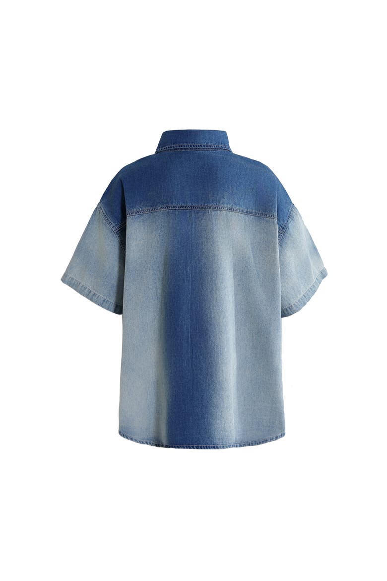 Gradient Denim Shirt, Alternate, color, Blue
